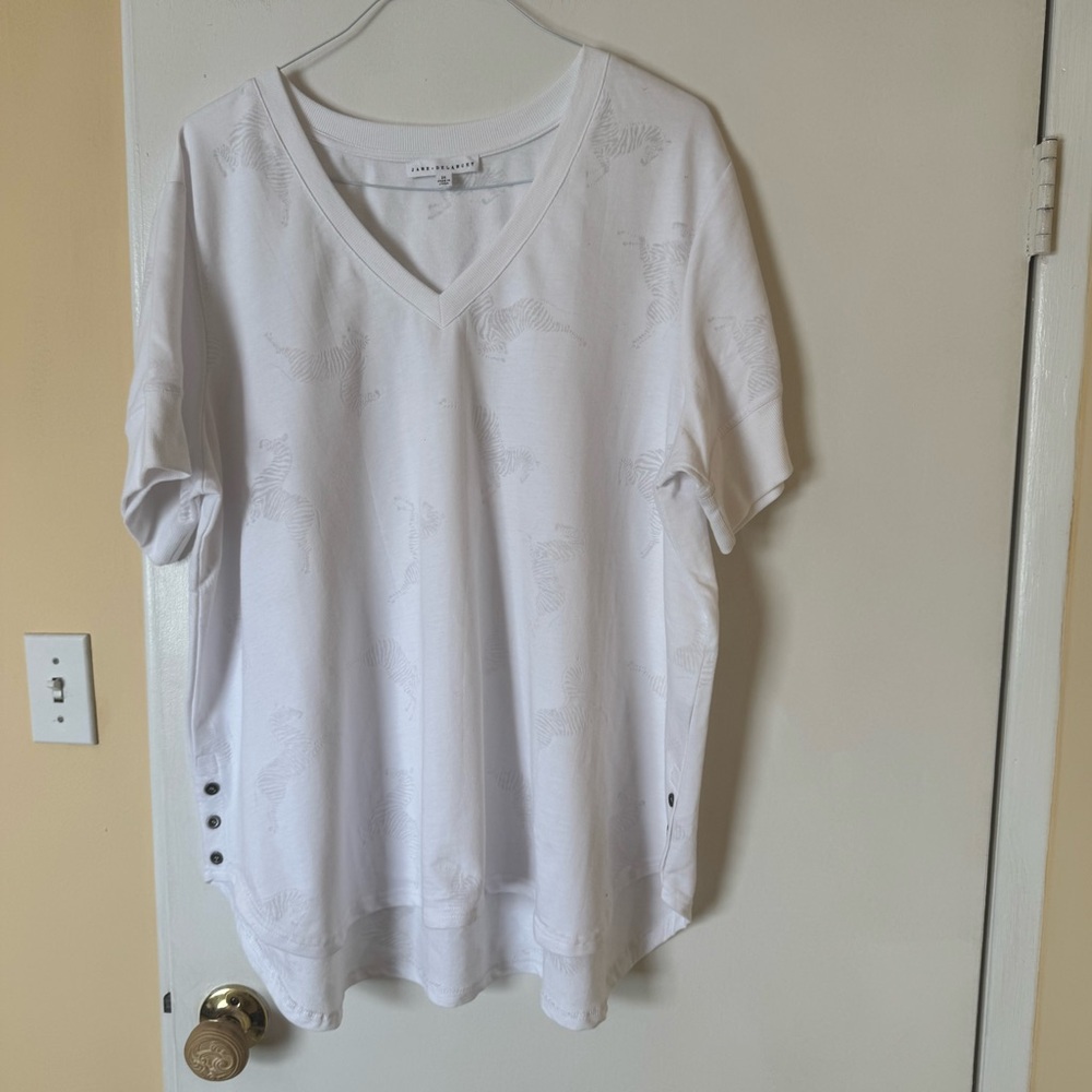JANE & DELANCEY blouse - size 2x - Zebra! - Anthropologie - EUC